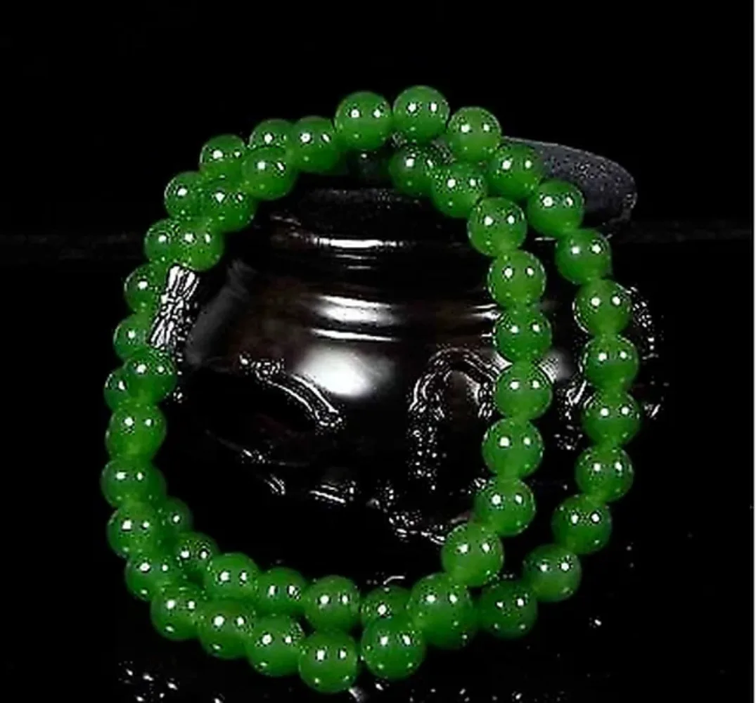 Men'S Accessories Fashion - Genuine Natural Green Beads Necklace Chinese