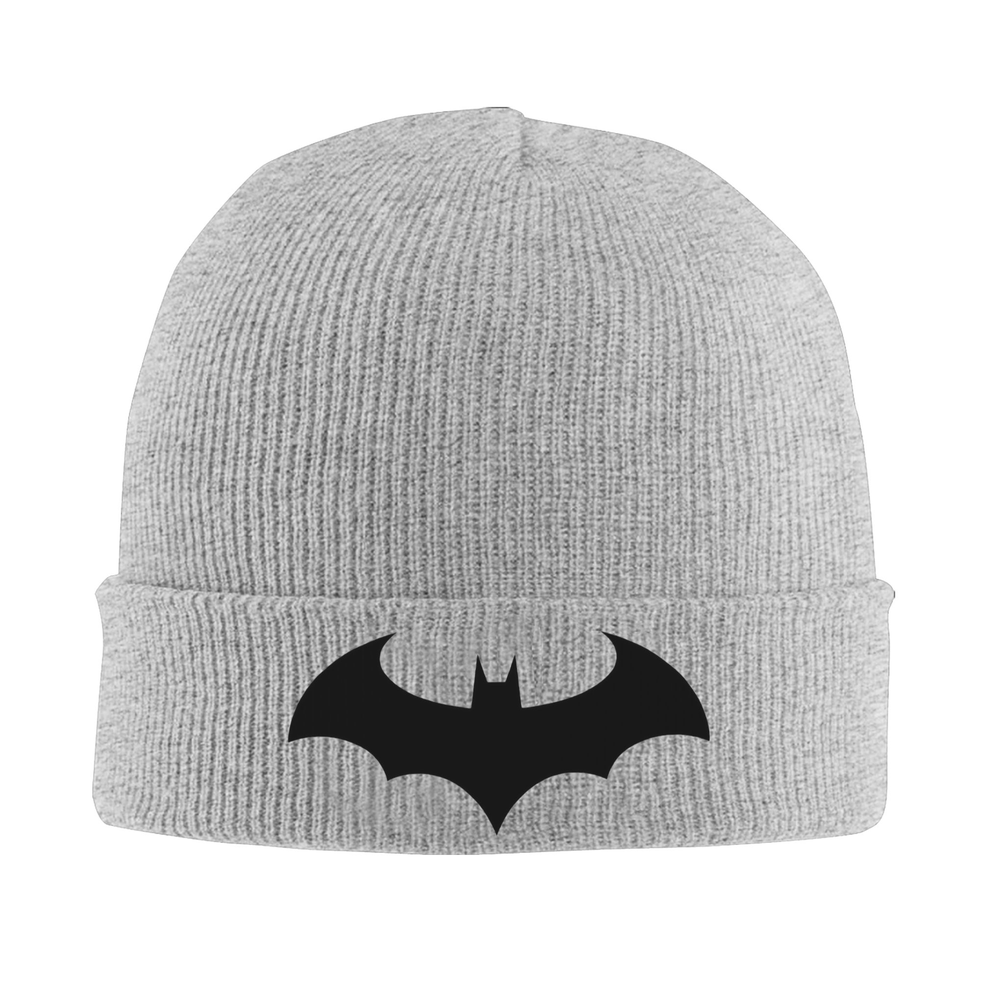 Men Accessories Logo - Batmans Black Logo Bat Knit Hat