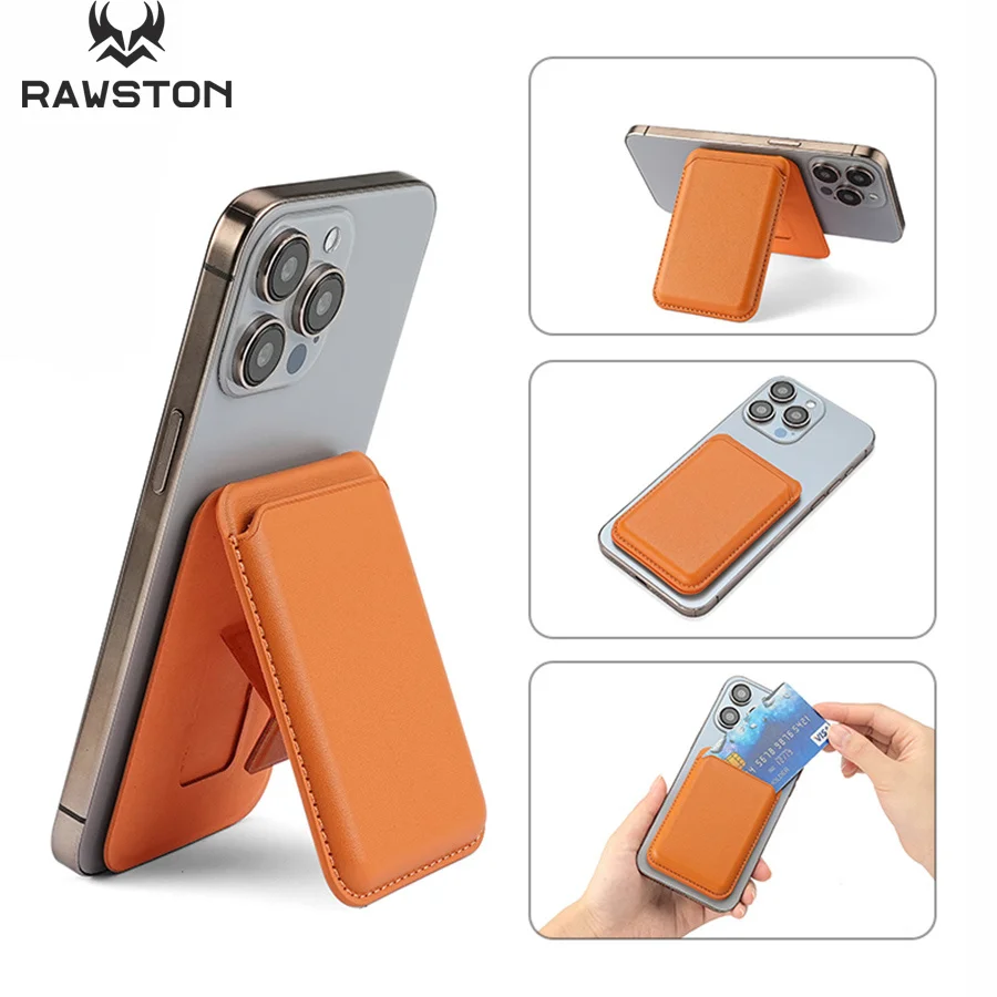 Phone Wallet Combo - Kickstand Magnetic Leather Wallet Case for