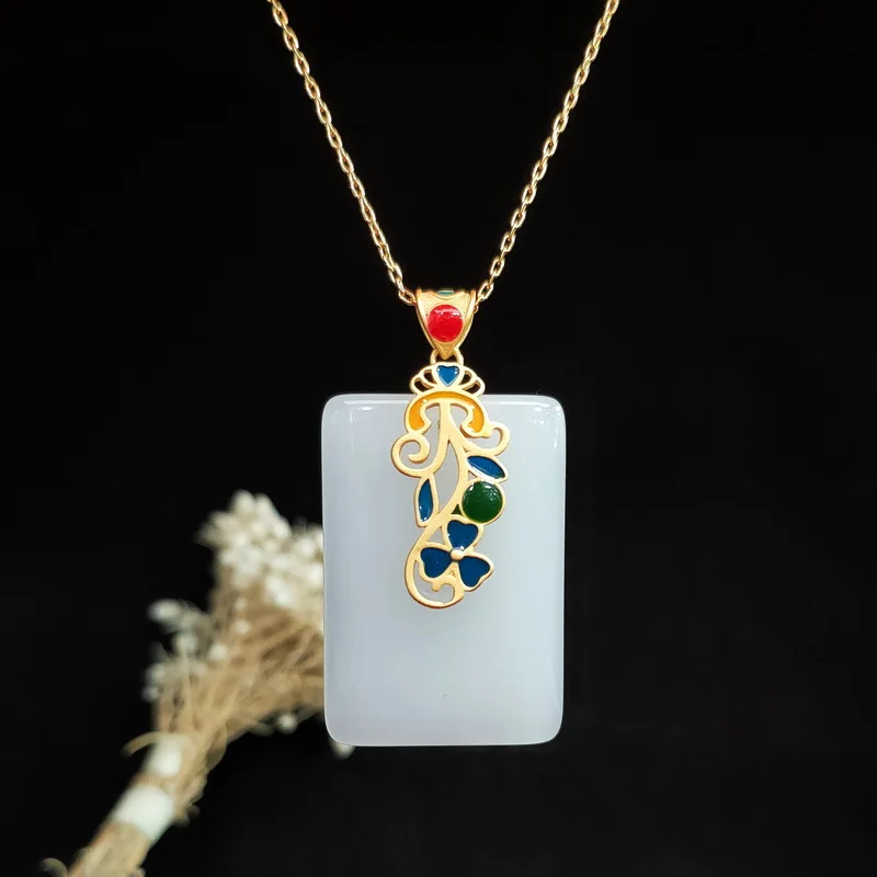 Men'S Accessories Fashion - Jade Pendant Necklace Amulet Chalcedony 925