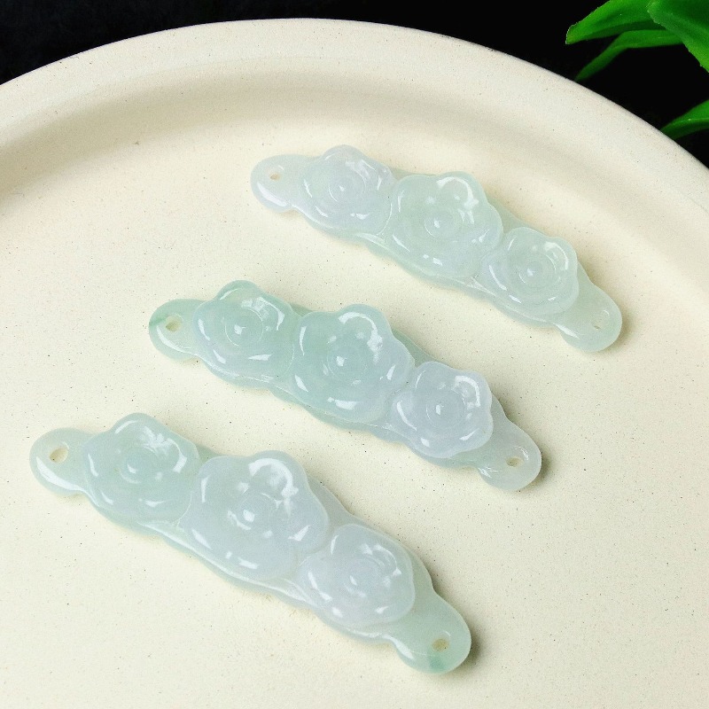 Men'S Accessories Fashion - 1pc Natural Jadeite Emerald Flower Hand