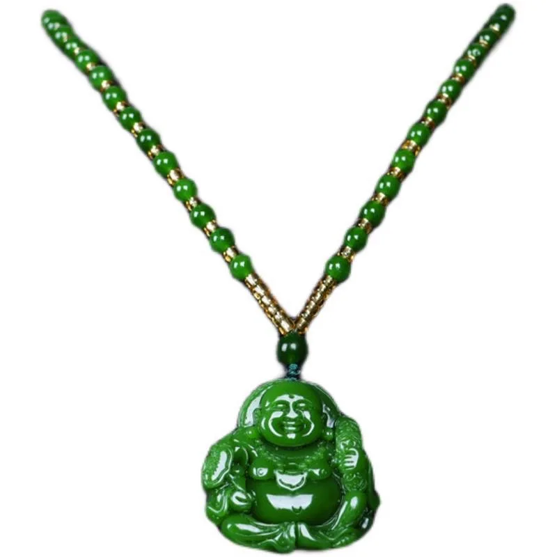 Chinese Green Jade Maitreya Bu - Men'S Accessories Fashion ulasan dan harga