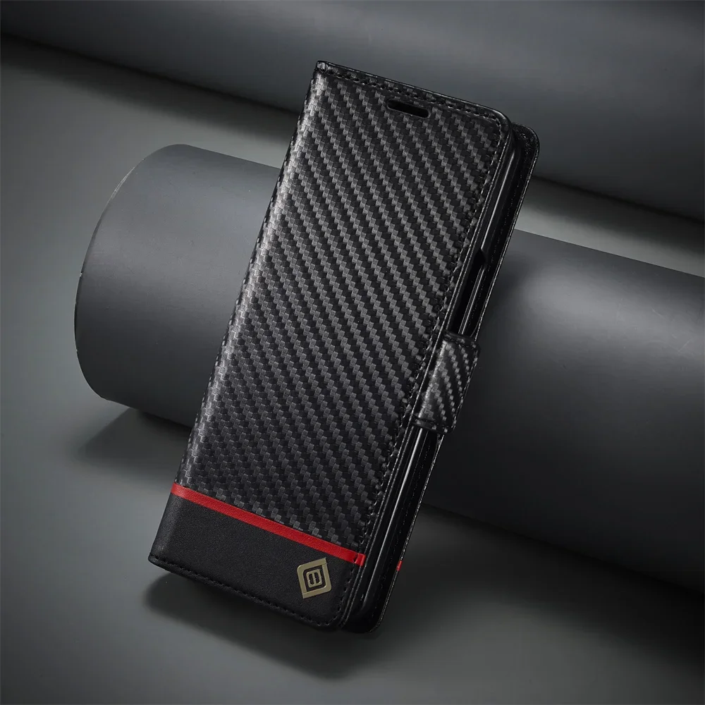 Luxury Carbon Fiber PU Leather - Phone Wallet Combo ulasan dan harga