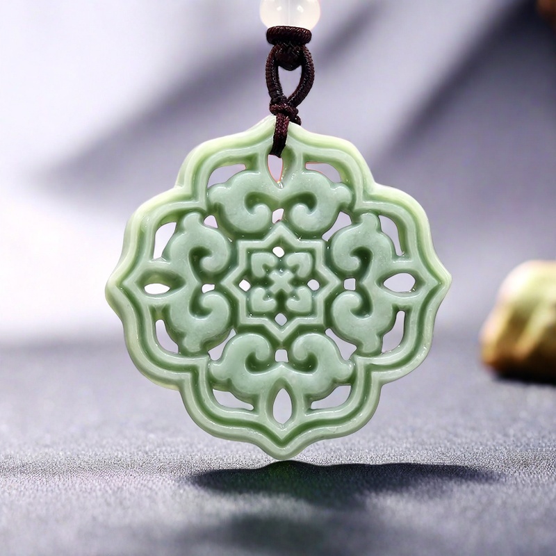 Natural Real Jade Flower Penda - Men'S Accessories Fashion ulasan dan harga