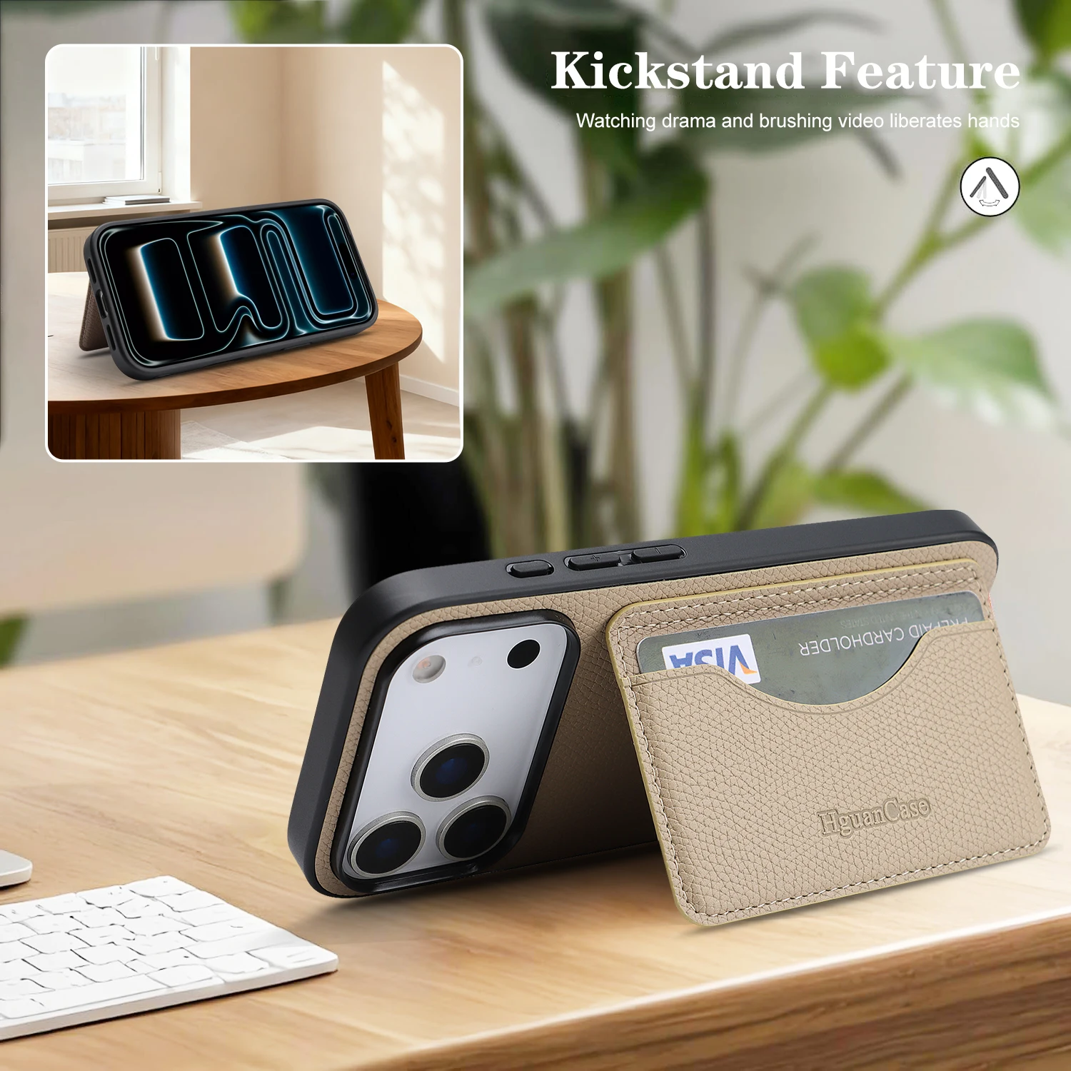 Leather Case Cards Bag Kicksta - Phone Wallet Combo ulasan dan harga