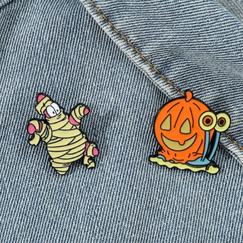 2pcs/set SpongeBob SquarePants - Lapel Pin Enamel ulasan dan harga
