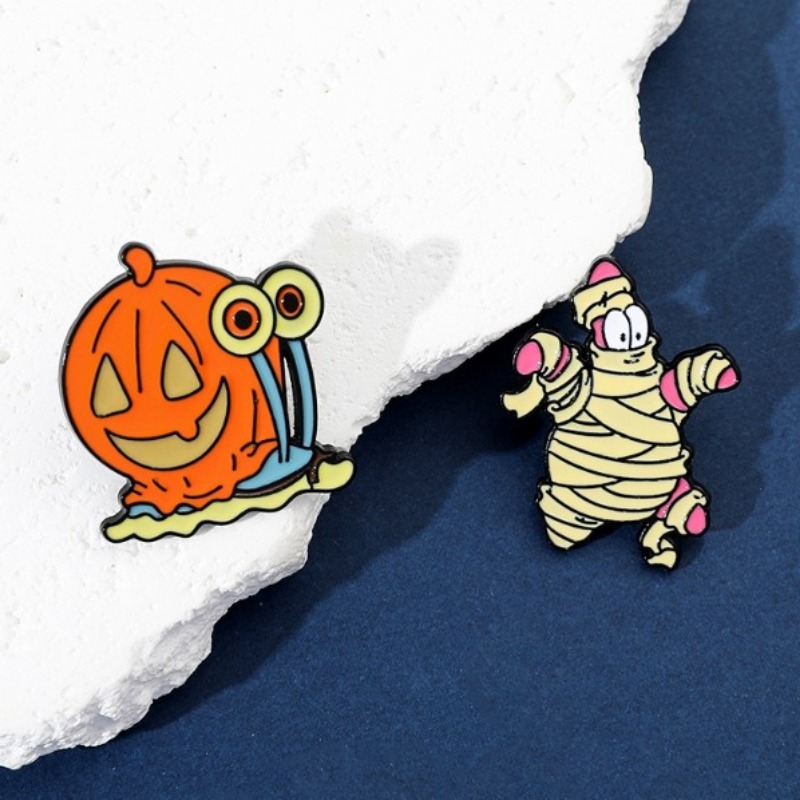 2pcs/set SpongeBob SquarePants - Lapel Pin Enamel ulasan dan harga