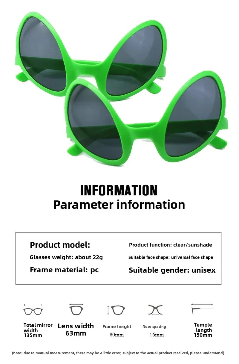 Green Alien Martian Quirky Sun - Men'S Accessories Glasses ulasan dan harga