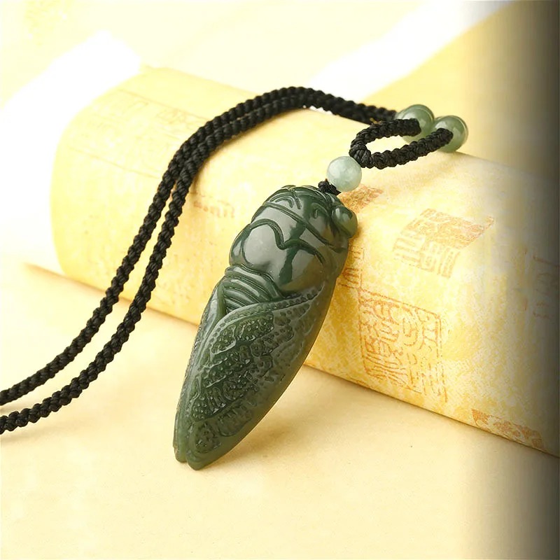 Natural Hetian Jade Cicada Pen - Men'S Accessories Fashion ulasan dan harga
