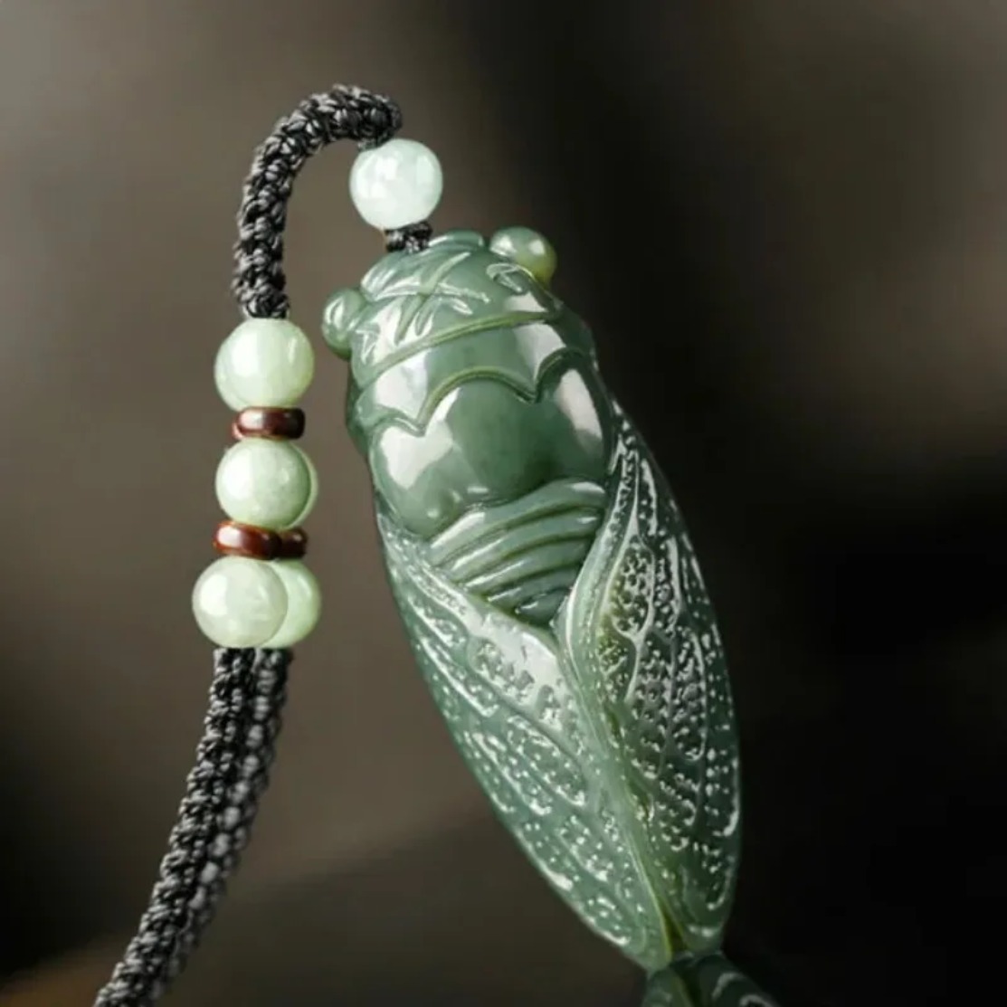 Natural Hetian Jade Cicada Pen - Men'S Accessories Fashion ulasan dan harga