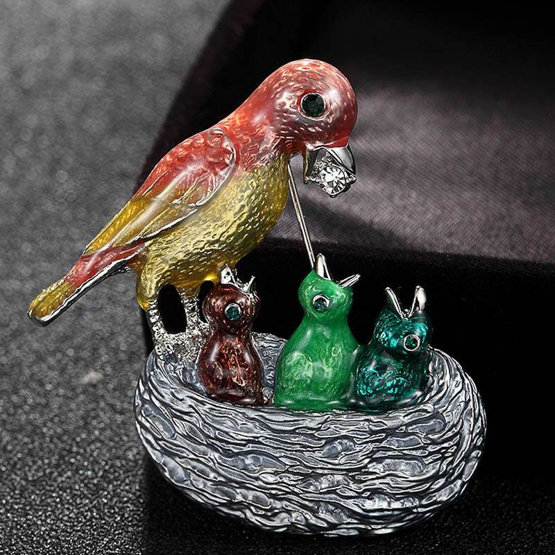 Zlxgirl Enamel Birds Brooches  - Men Accessories Bouquet ulasan dan harga