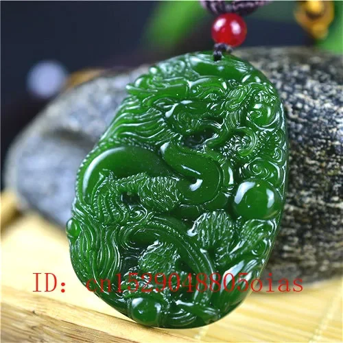 Natural Green Chinese Jade Dra - Men'S Accessories Fashion ulasan dan harga