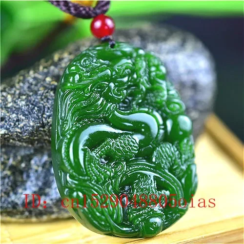 Natural Green Chinese Jade Dra - Men'S Accessories Fashion ulasan dan harga