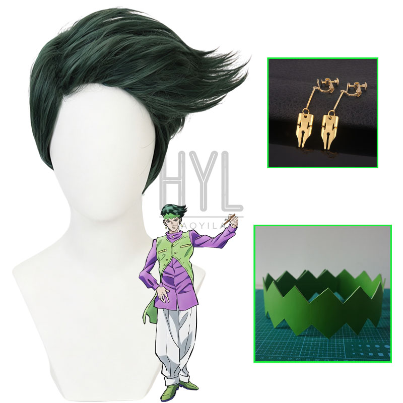 Anime JOJO Rohan Kishibe Cospl - Men Accessories Earrings ulasan dan harga