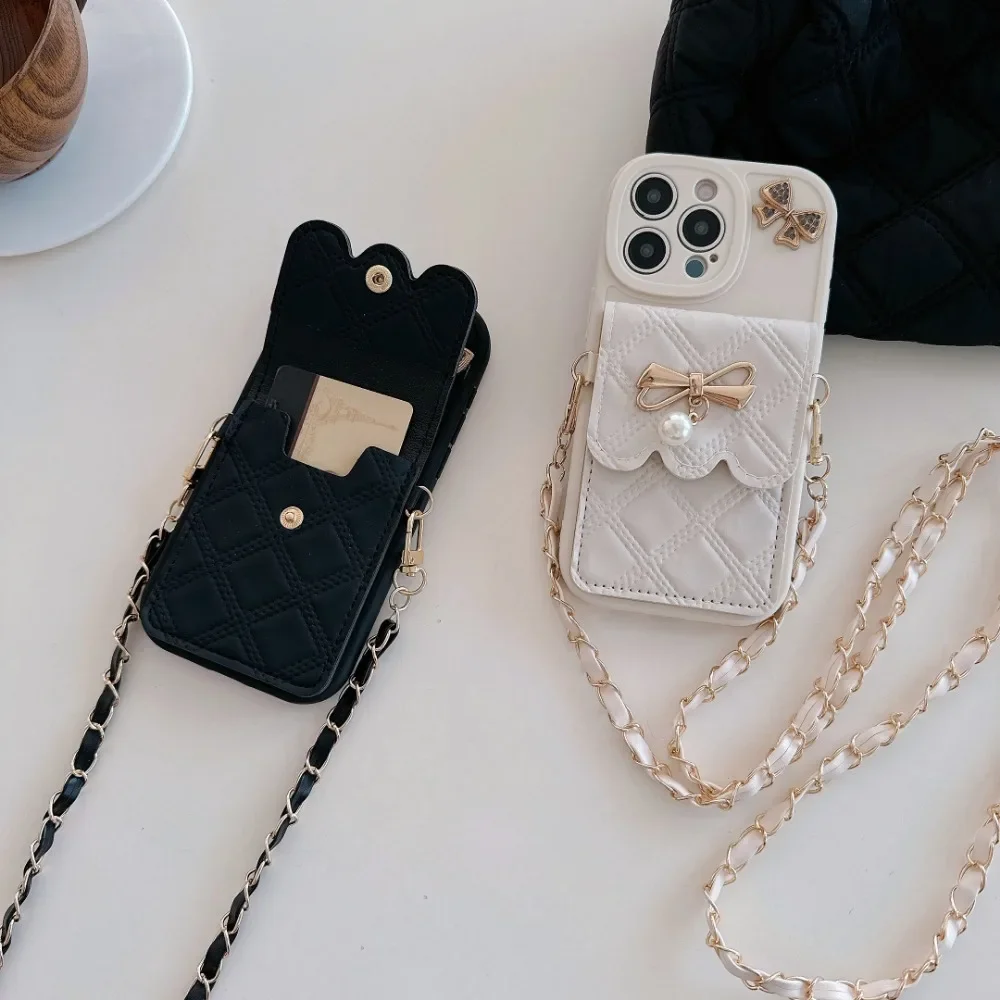 3D Bowknot Crossbody Card Hold - Phone Wallet Combo ulasan dan harga
