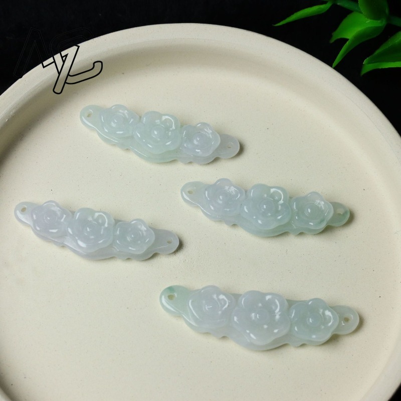 1pc Natural Jadeite Emerald Fl - Men'S Accessories Fashion ulasan dan harga
