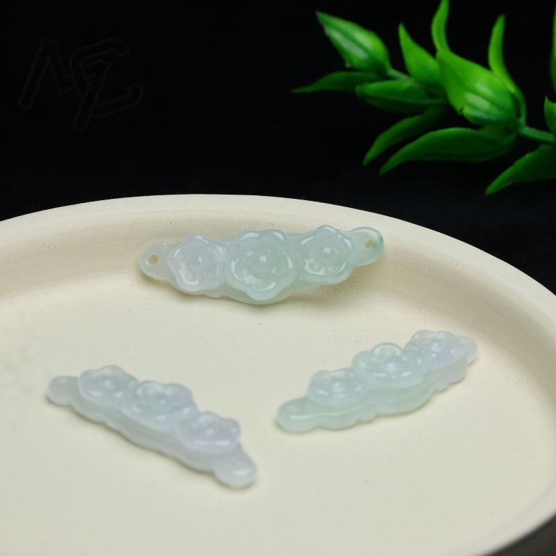 1pc Natural Jadeite Emerald Fl - Men'S Accessories Fashion ulasan dan harga