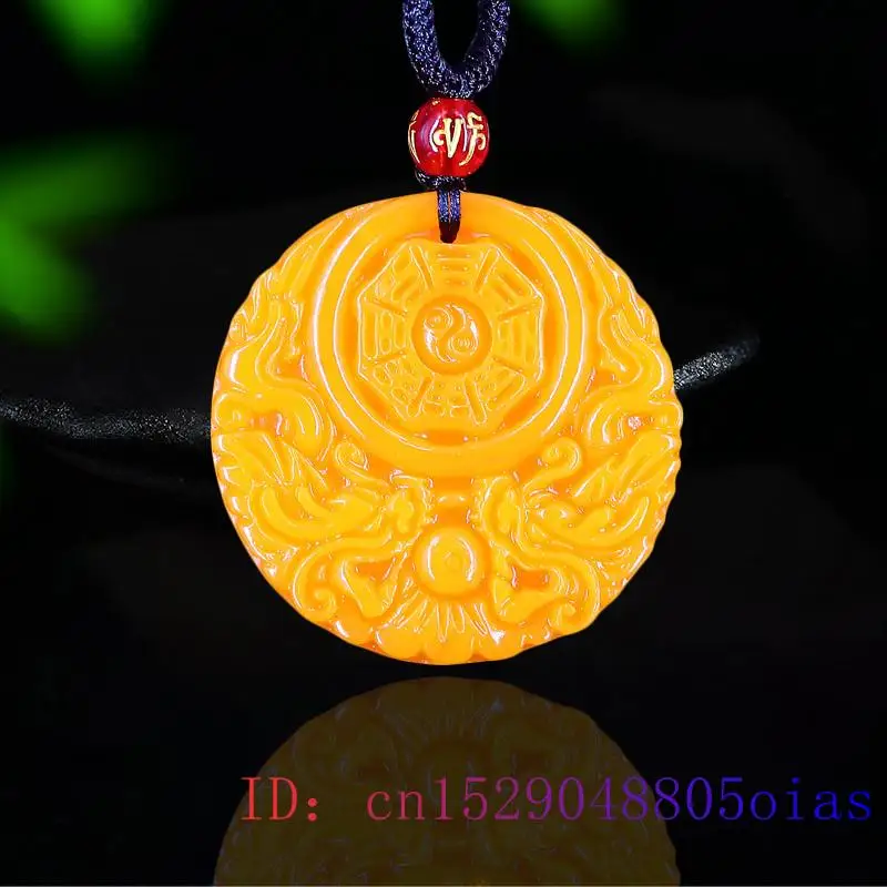 Yellow Jade Dragon Pendant Gif - Men'S Accessories Fashion ulasan dan harga