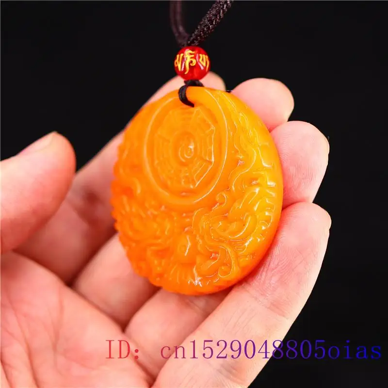 Yellow Jade Dragon Pendant Gif - Men'S Accessories Fashion ulasan dan harga