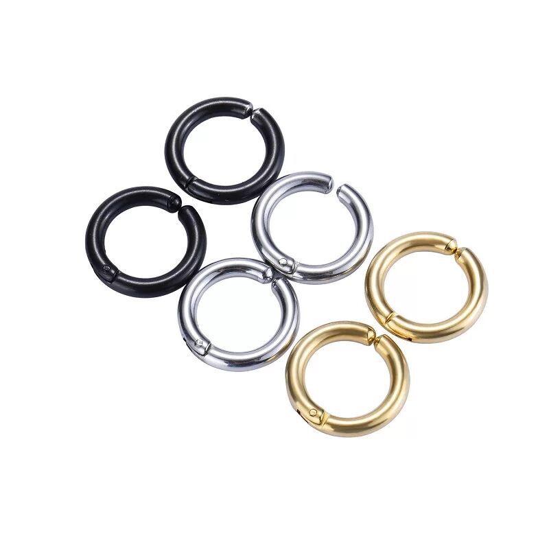 2/6Pcs Fake Huggie Hoop Earrin - Men Accessories Earrings ulasan dan harga