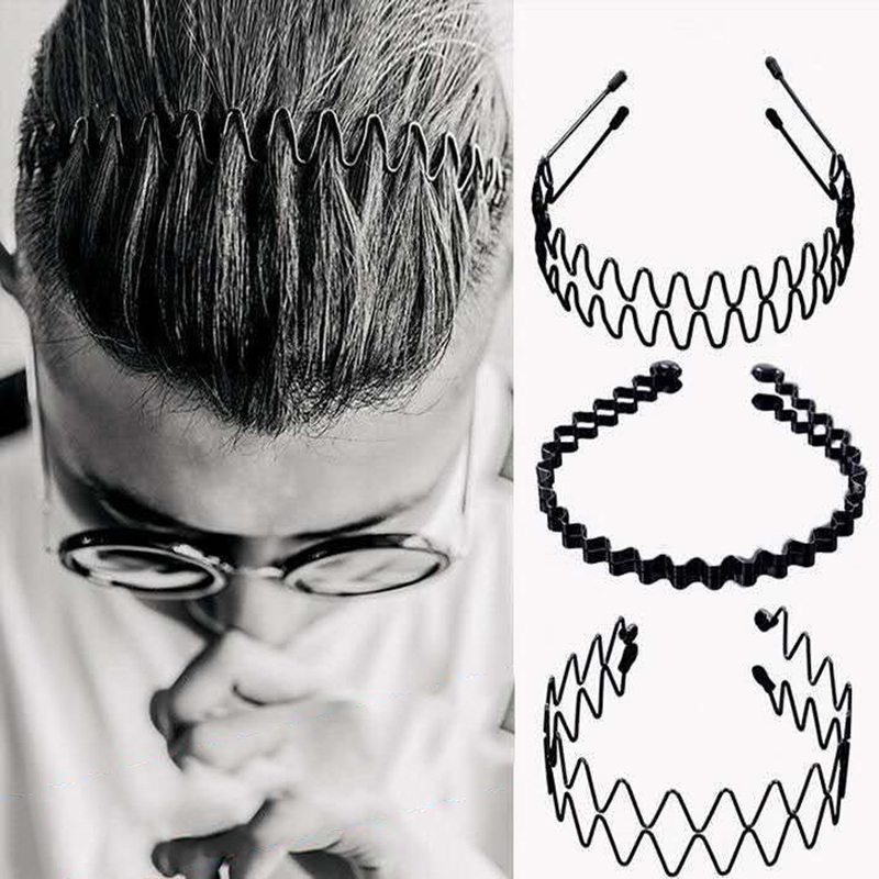 Unisex Metal Wavy Spring Hair  - Men Accessories Earrings ulasan dan harga
