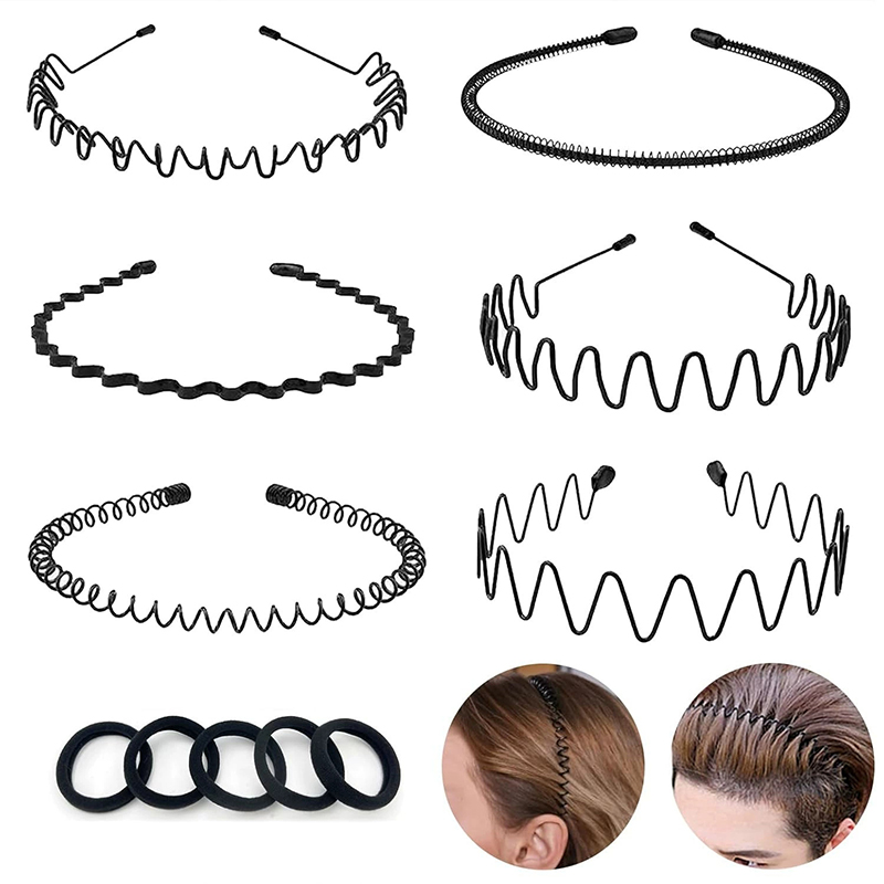 Unisex Metal Wavy Spring Hair  - Men Accessories Earrings ulasan dan harga
