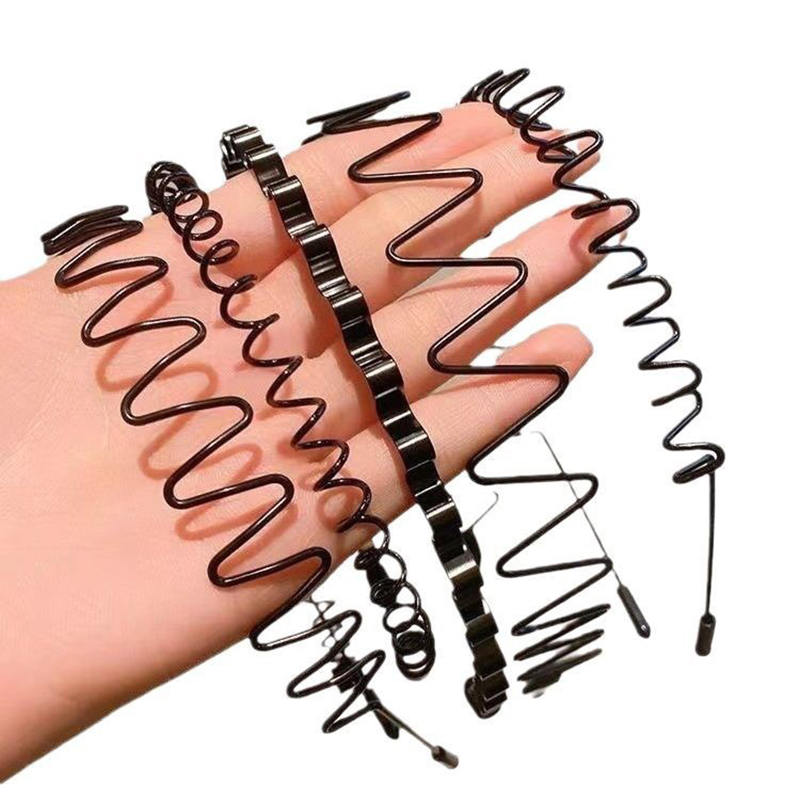 Unisex Metal Wavy Spring Hair  - Men Accessories Earrings ulasan dan harga