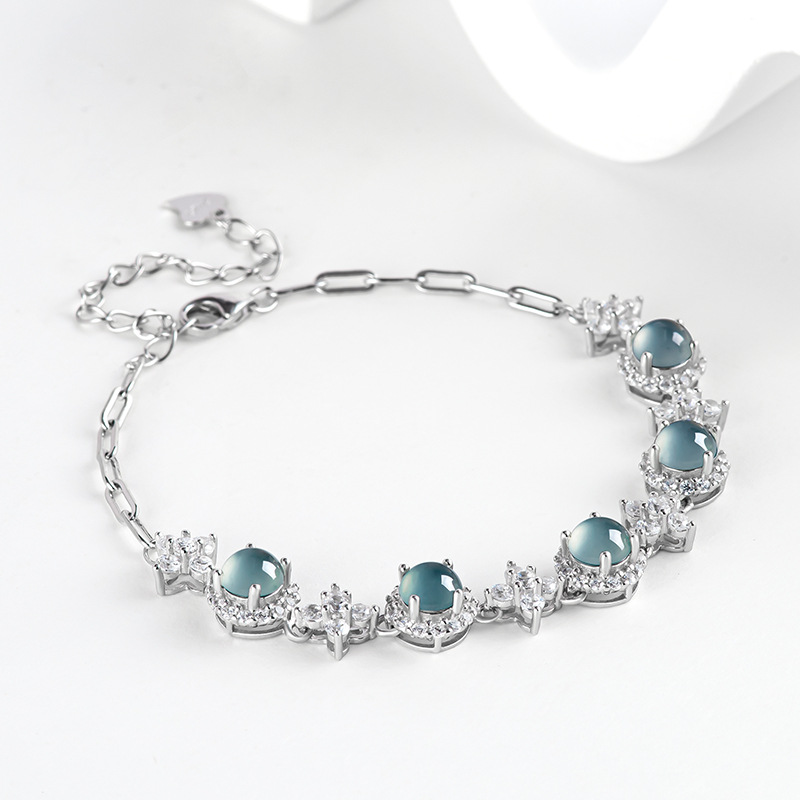 Blue Myanmar Jadeite Bracelet  - Men'S Accessories Fashion ulasan dan harga
