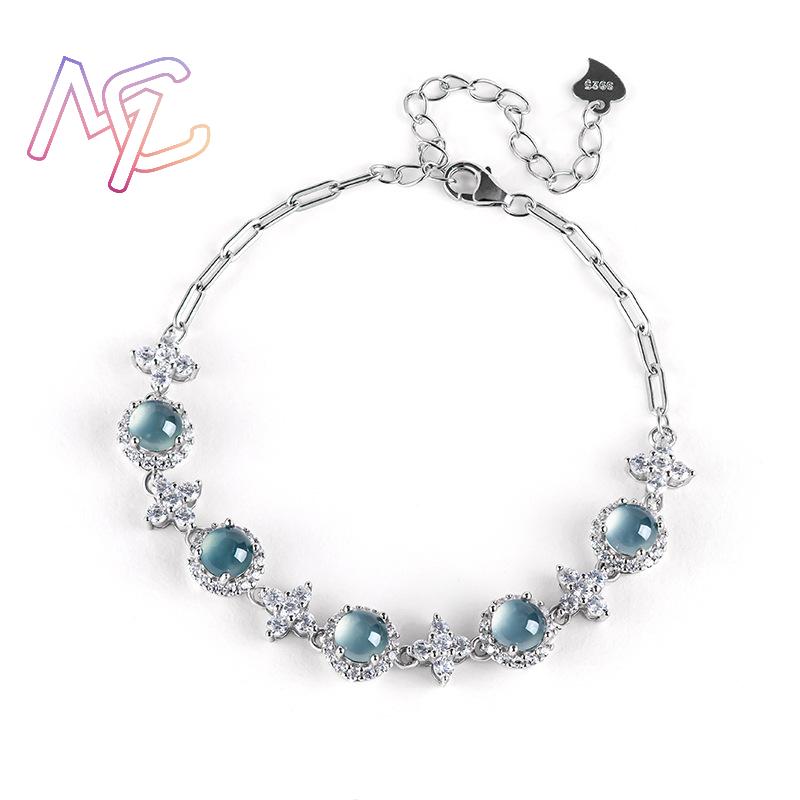 Blue Myanmar Jadeite Bracelet  - Men'S Accessories Fashion ulasan dan harga