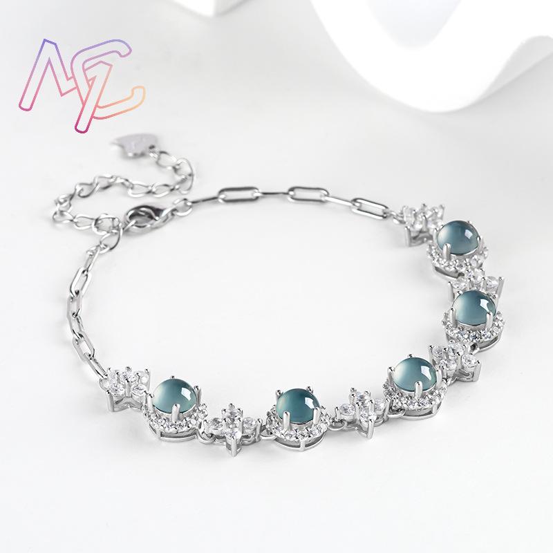 Blue Myanmar Jadeite Bracelet  - Men'S Accessories Fashion ulasan dan harga