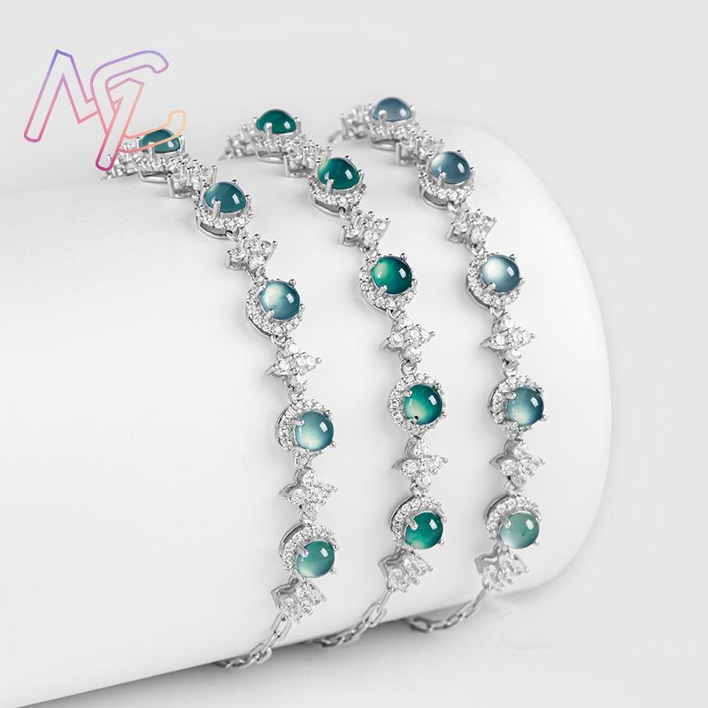 Blue Myanmar Jadeite Bracelet  - Men'S Accessories Fashion ulasan dan harga