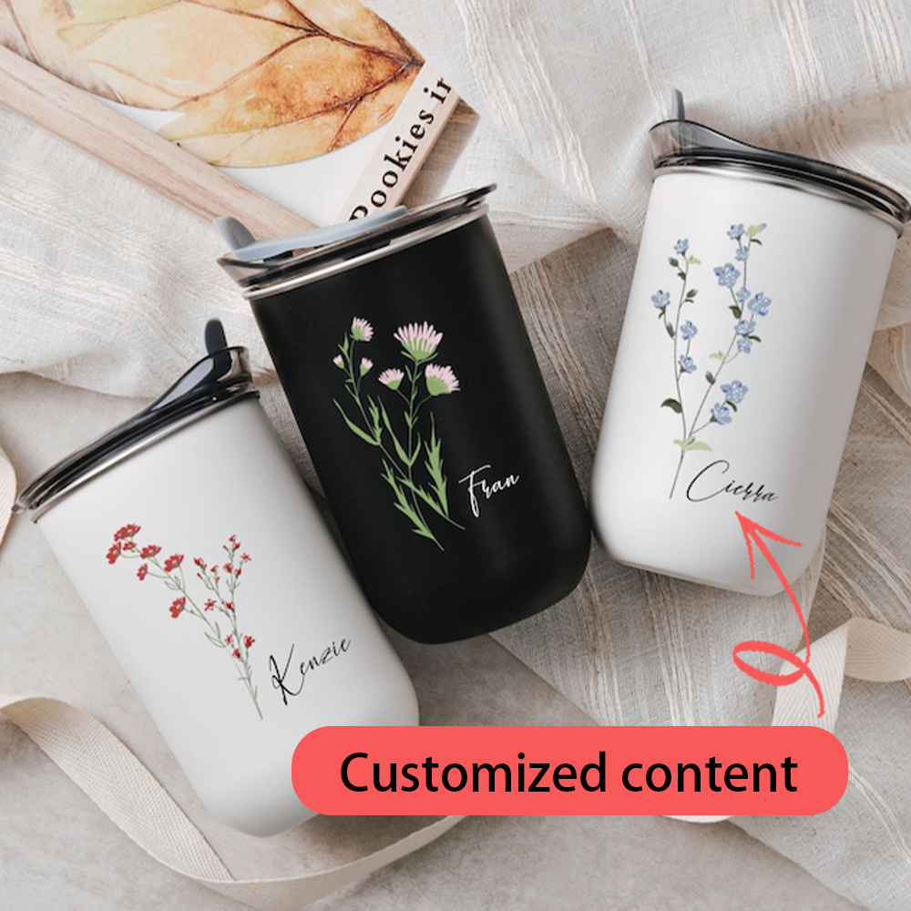 Custom Name Red Wildflower Sta - Flask Stainless Steel ulasan dan harga