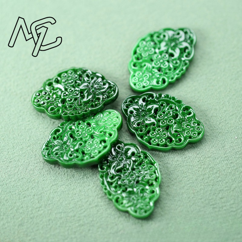 2pcs DIY Natural Dry Green Eme - Men Accessories Earrings ulasan dan harga