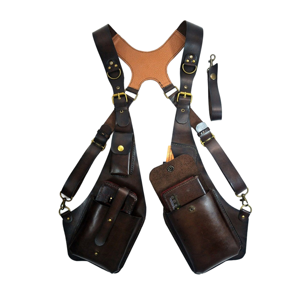 Retro Anti-Theft Leather Doubl - Men Accessories Box ulasan dan harga
