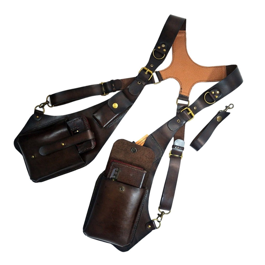 Retro Anti-Theft Leather Doubl - Men Accessories Box ulasan dan harga