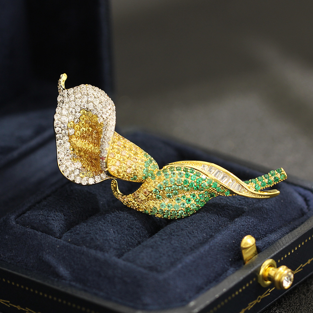 High-end Micro-inlaid Zircon E - Men Accessories Bouquet ulasan dan harga