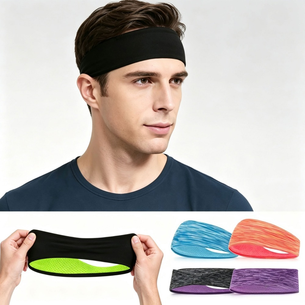 3Pcs Elastic Sports Sweatband  - Men'S Yoga Accessories ulasan dan harga