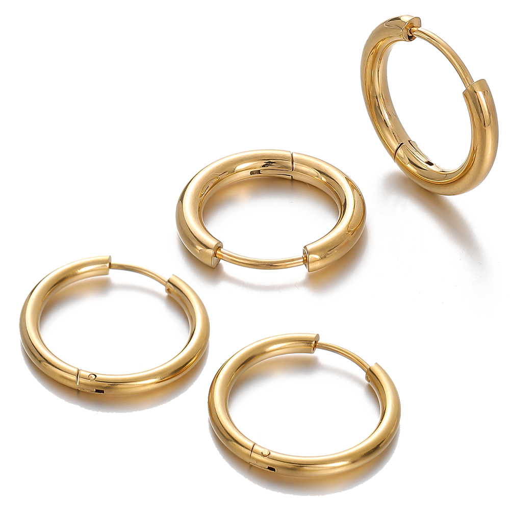 2 pcs 8/10/12/14/16/18mm Stain - Men Accessories Earrings ulasan dan harga