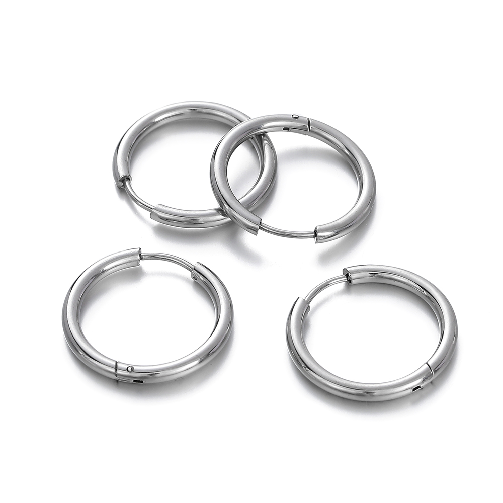 2 pcs 8/10/12/14/16/18mm Stain - Men Accessories Earrings ulasan dan harga