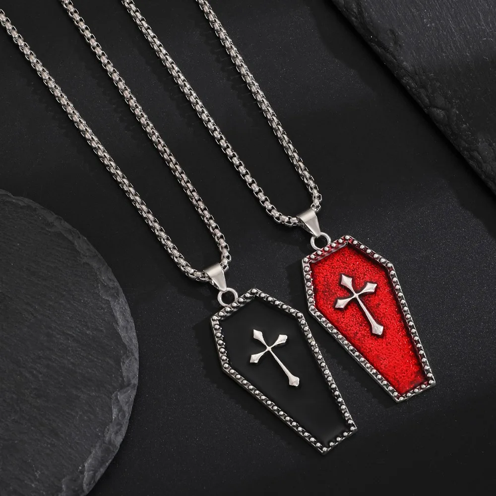 Darkly Gothic Style Red Black  - Men'S Vampire Accessories ulasan dan harga
