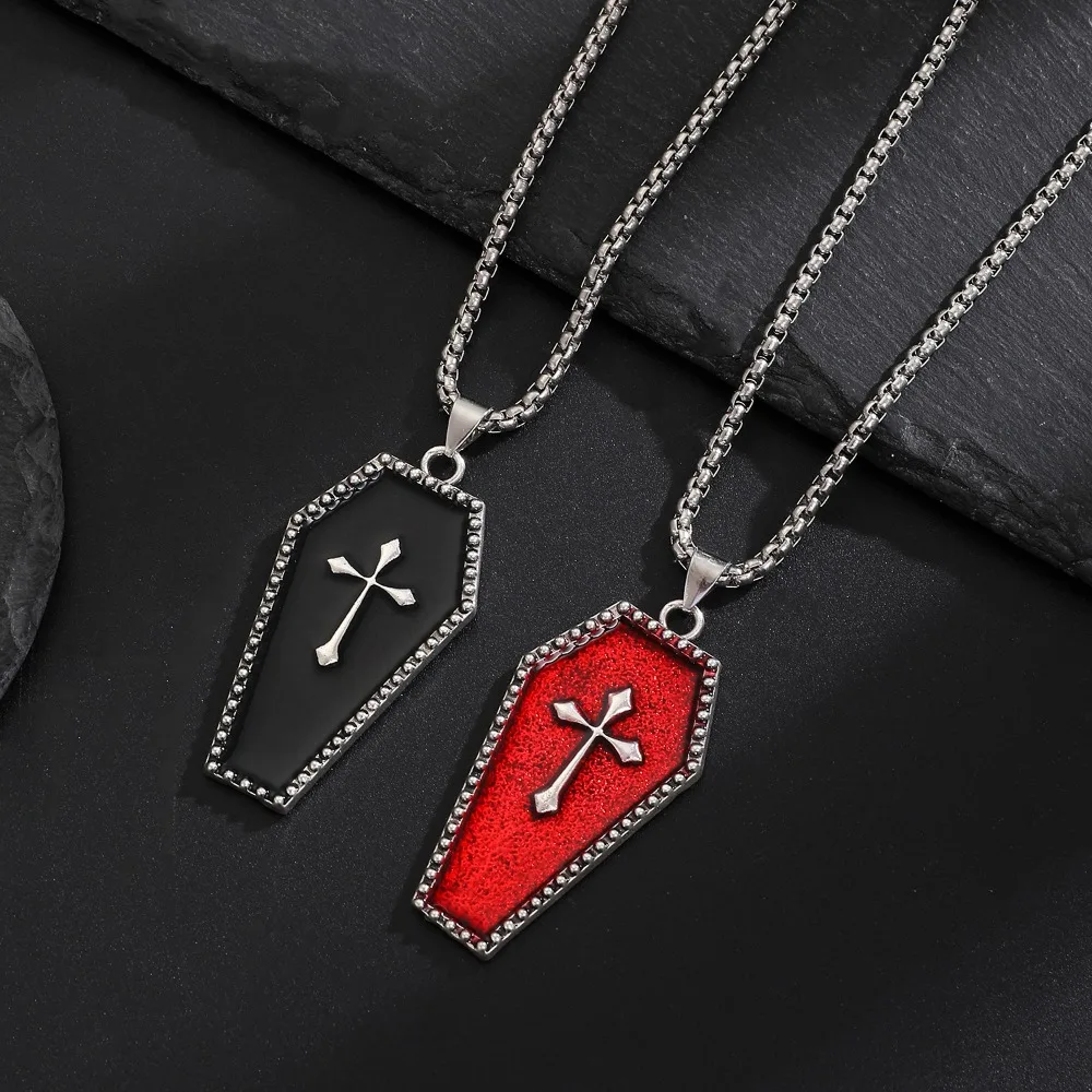 Darkly Gothic Style Red Black  - Men'S Vampire Accessories ulasan dan harga