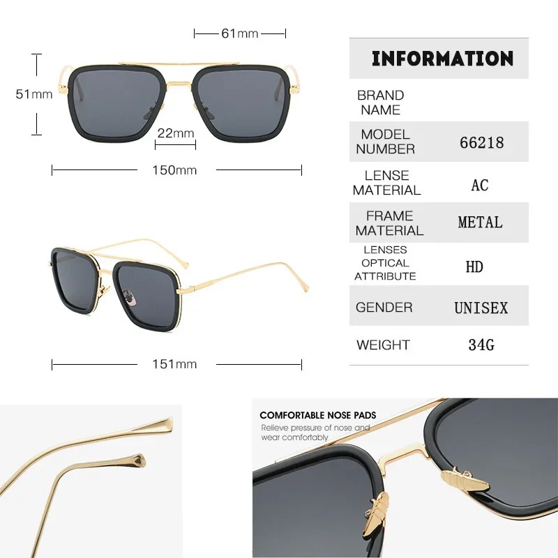 Steam Punk Tony Stark Sunglass - Men'S Accessories Glasses ulasan dan harga