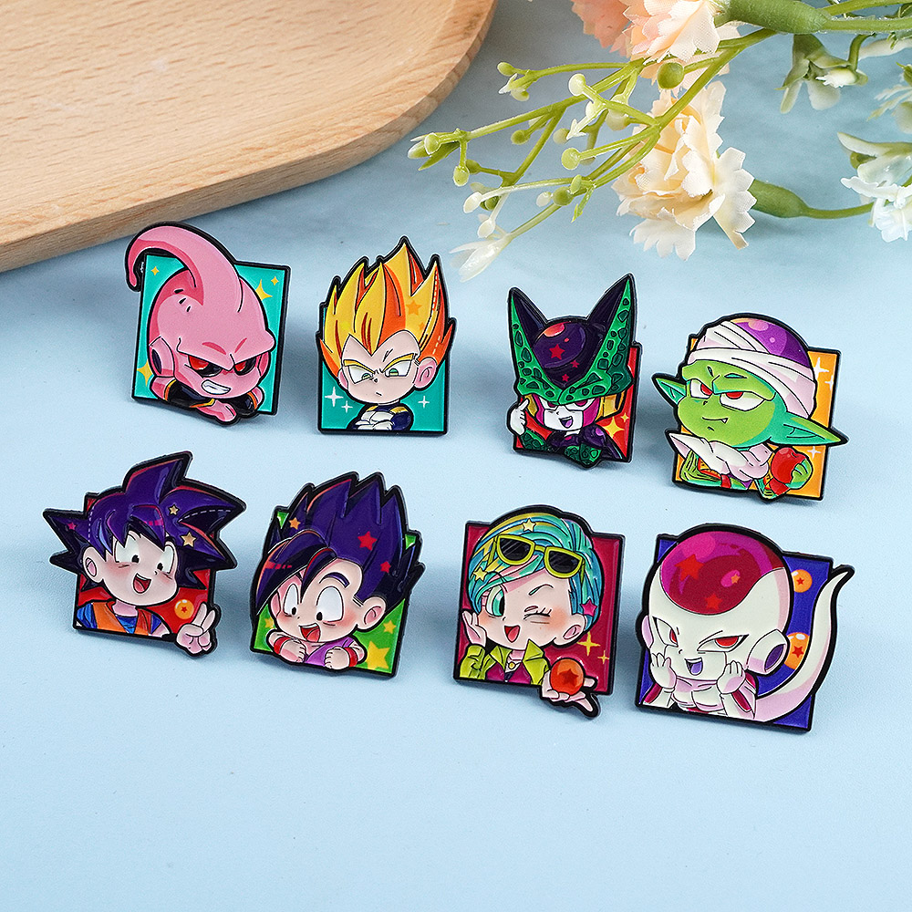 8Pcs Chibi Goku Character Enam - Lapel Pin Enamel ulasan dan harga
