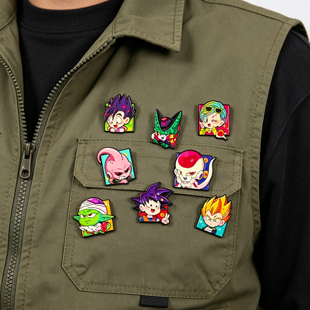 8Pcs Chibi Goku Character Enam - Lapel Pin Enamel ulasan dan harga